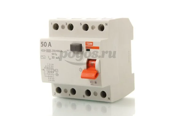 Устройство защитного отключения 4п 50A 30mA ВД1-63 TDM