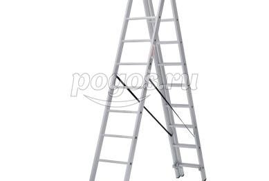 Лестница 3-секц 10 ступеней 2,67м/2,52м/6,31м. алюминий, NV100 Новая высота
