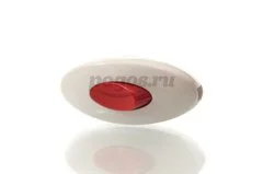 Выключатель на шнур, белый с красной клавишей, MAKEL 