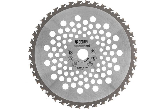 Диск для триммера 255*25,4 , 40 зубов Anti-Kick  DENZEL