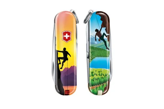 Мультитул Classic Climb High 7 функций 58 мм желтый/рисунок  VICTORINOX