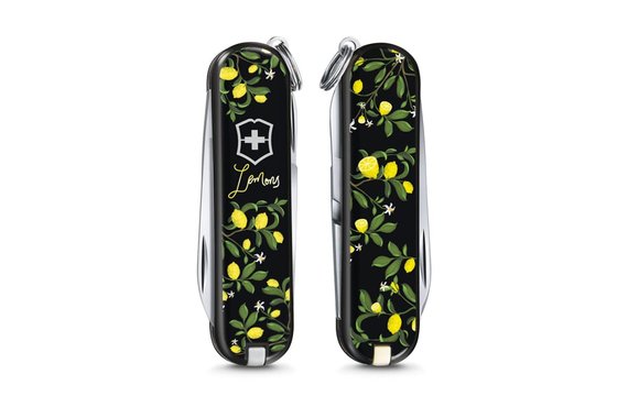 Нож-брелок Victorinox Classic LE 2019 When life gives you Lemons, 58 мм, 7 функций 0.6223.L1905