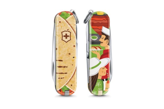 Нож-брелок Victorinox Classic LE 2019 Mexican Tacos, 58 мм, 7 функций 0.6223.L1903