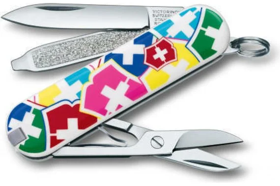 Нож-брелок Victorinox Classic 0.6223.841, 58 мм, 7 функций, VX Colors