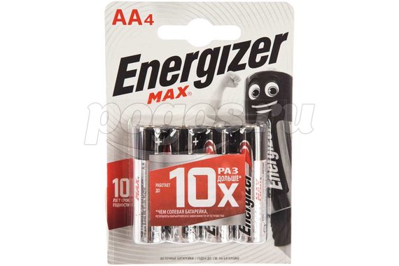 Щелочная батарейка Energizer LR6 AA MAX 1.5В бл/4 7638900437645