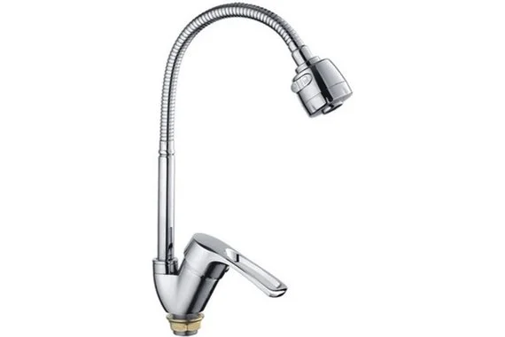 Смеситель однорычажный для кухни гибкий излив F4399-5 FRAP