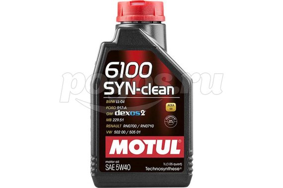 Моторное масло 6100 SYN-CLEAN 5W40 1л MOTUL 107941