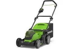 Аккумуляторная газонокосилка GreenWorks 2х24V, 41 см, с 2хАКБ 4Ач и ЗУ 2512607UD