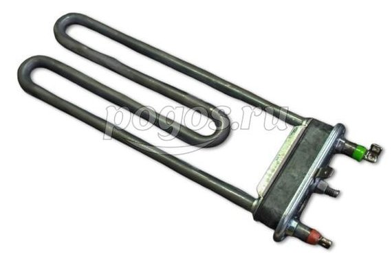 ТЭН 1800W, L-195mm прямой с отверстием пластик бак (255096) В/З 3406112
