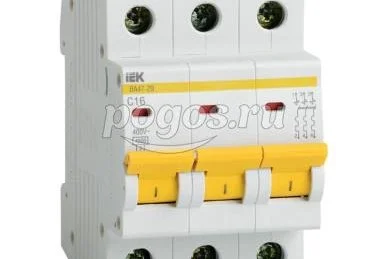 Выключатель автоматический ВА47-29 3п C 25А 4,5кА, IEK
