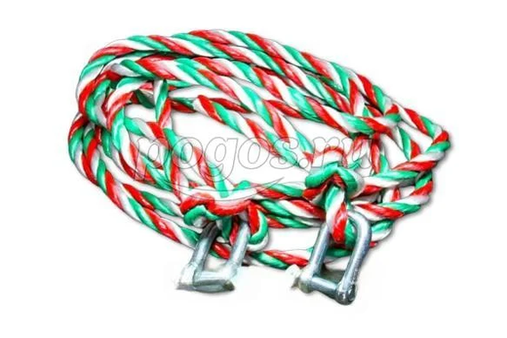 Трос буксировочный  5тx4,5м (корабельный канат + 2 скобы 10") "Рывок"  Полярник