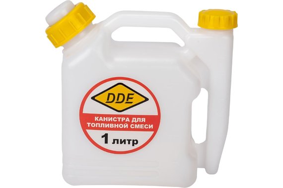 Канистра пластиковая 1л для приготовления топливной смеси дозатор DDE