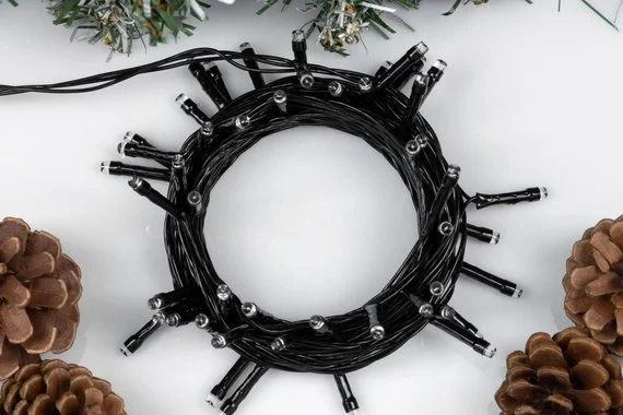 Гирлянда «Нить» 5 м, IP20, тёмная нить, 50 LED, свечение зелёное, 8 режимов, 220 В