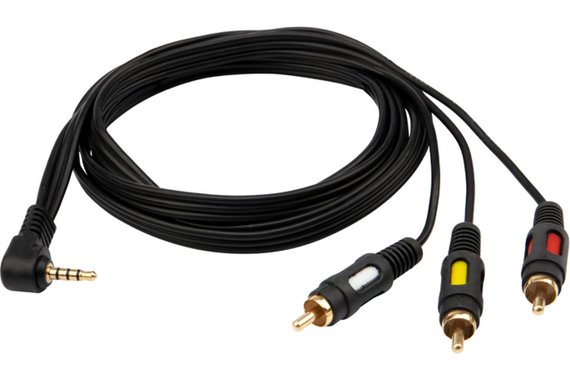 Шнур Стерео 3,5 мм 4C - 3 RCA, длина 1,5 мeтра REXANT 17-4412