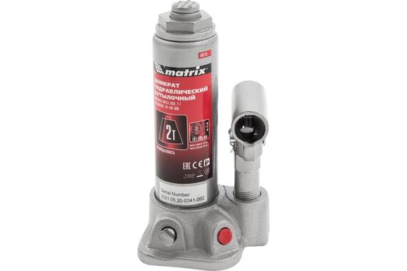 Домкрат гидравлический бутылочный 15т подъем 230-460мм Master  MATRIX