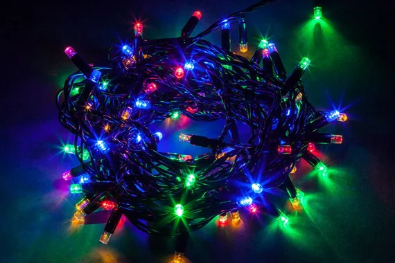 Гирлянда светодиодная "Метраж" 40м 400LED IP44, разноцветная  Feron