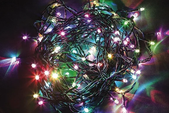 Гирлянда светодиодная "Метраж" 60м 600LED IP44 разноцветная  Feron