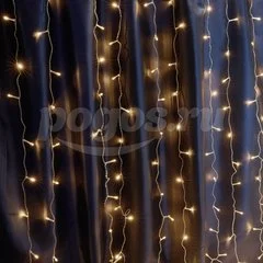 Гирлянда светодиодная "Занавес" 2,0*2,0м 240LED эффект мерцания IP44 теплый белый  Feron 32336