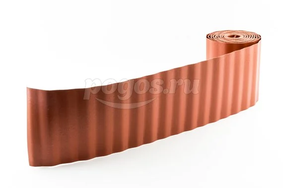 Бордюр садовый 150х9000мм коричневый