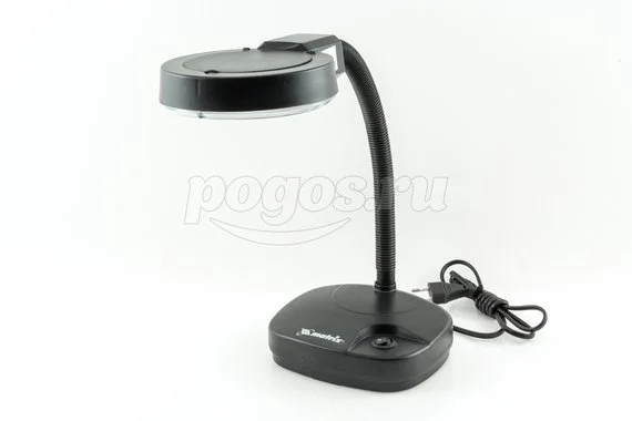 Лупа MATRIX 3-х и 8-кратная 87.5мм с подсветкой на гибком штативе