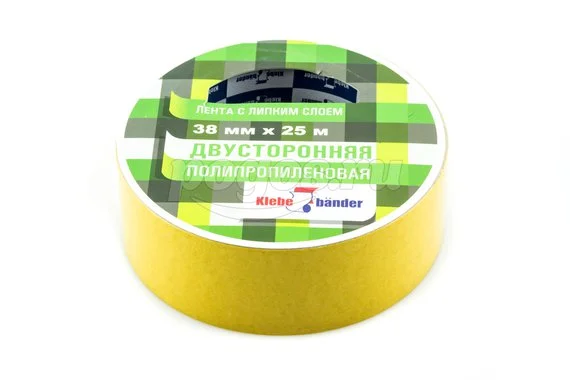 Скотч двусторонний полипропиленовая основа 38мм25м KLEBEBANDER