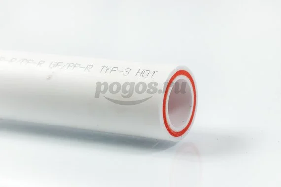 Труба PP-R PN20 d-32мм/4м арм. стекловолокном белый MEERPLAST