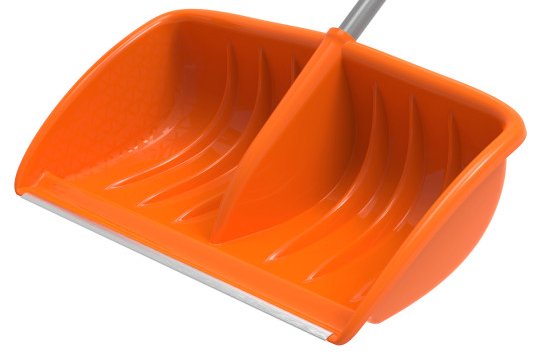 Лопата снеговая с мет. планкой и ал. черенком   380×600мм