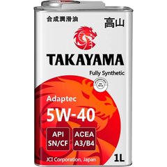 Масло моторное SAE 5w-40, API SN/CF (с.), 1л. ж/б  TAKAYAMA