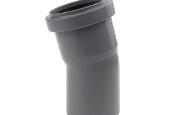 Отвод PP d- 50мм/15гр для внутренней канализации серый HT  OSTENDORF