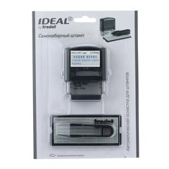 Штамп самонаборный 3-строчный, размер оттиска 38х14 мм, синий без рамки "IDEAL 4911 P2"  Trodat