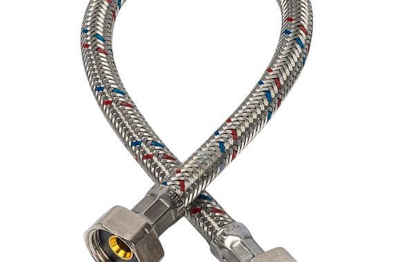 Подводка (шланг заливной) для стир.машины нерж. 3/4" гайка/гайка1,0м  МОНОФЛЕКС