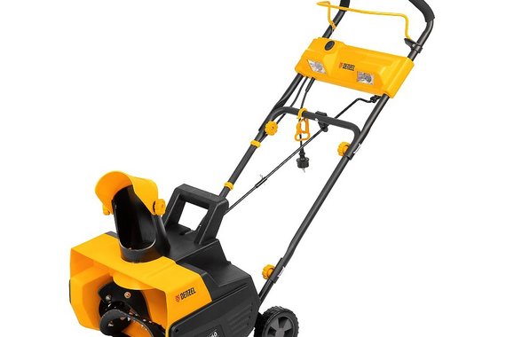 Машина снегоуборочная 2 кВт 46*30см металлический шнек  LED фары ESB460  DENZEL