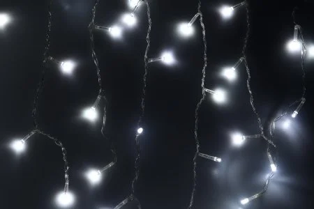 Гирлянда светодиодная "Бахрома" 5,3м*0,7м, 240LED, постоянное свечение, IP44, холодный белый  Feron