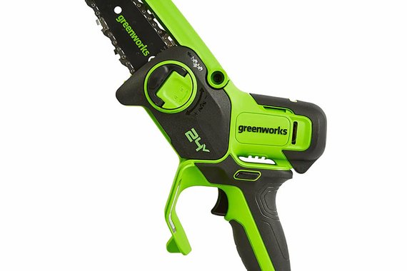 Мини-пила цепная акк 24V шина 10см (2Ач Li-ion и ЗУ) GREENWORKS