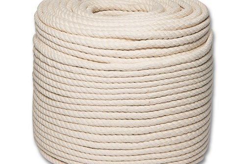 Канат хлопчатобумажный d- 6мм 160кгс 3-х прядный