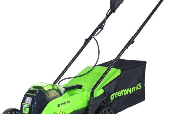Газонокосилка акк 24V бесщет (4Ач Li-ion и ЗУ) GREENWORKS