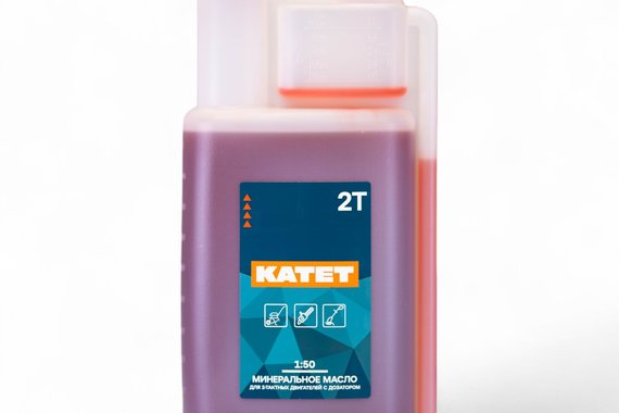 Масло 2T минеральное 1л с дозатором  КАТЕТ