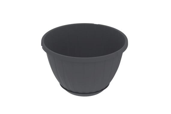 Кашпо подвесное Нео 4л d-24см h-15см серый