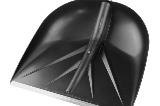 Лопата снеговая 407*115*415 мм полипропиленовая без черенка "Санта" с металлической планкой  Protex