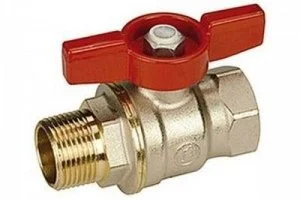 Кран шаровой F - M 1/4" бабочка полн/п хром R914  GIACOMINI