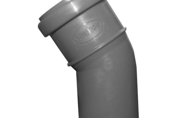 Отвод PP d- 50мм/30гр для внутренней канализации серый НТ  SINIKON /20/