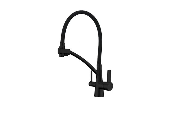 Смеситель для кухни с подключением фильтра, черный  GAPPO