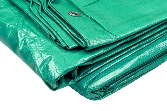 Тент с люверсами 10х15м 120г/м2 зеленый