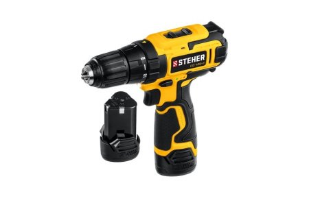 Шуруповерт аккумуляторный 12В Li-ion 2*2Ач  STEHER